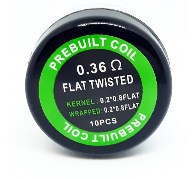 Комплект спиралей PREBUILT Flat Twisted Coil 0.36 10 шт Ом