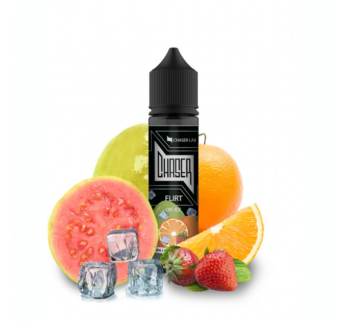 Жидкость для электронных сигарет CHASER Black Organic FLIRT ICE 60 мл 1.5 мг (Гуава, зеmlяника, апельсин с холодком)