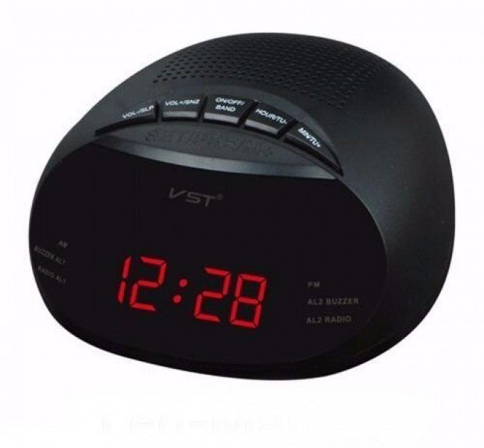 Часы-радио VST-901-1 настольные от сети (Black)