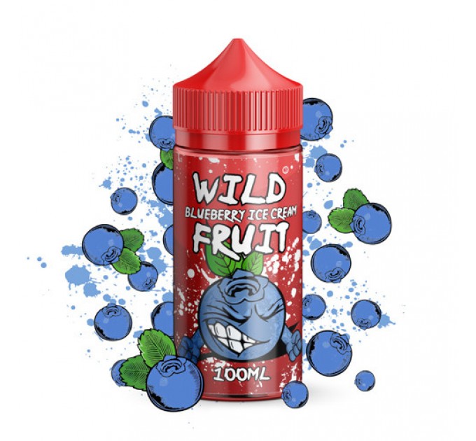 Жидкость для электронных сигарет Wild Fruit Blueberry Ice Cream 1.5 мг 100 мл (Черничное мороженное)