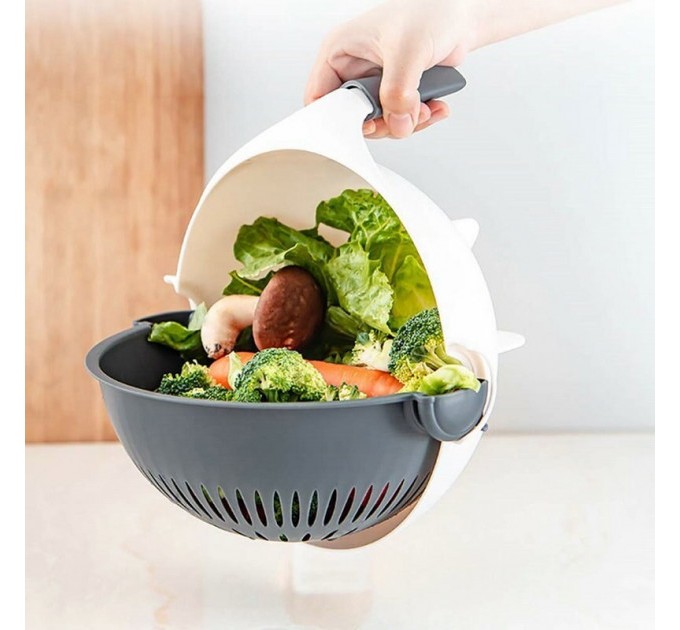 Овочерізка Wet Basket Vegetable Cutter багатофункціональна 9 в 1 (White/Black)