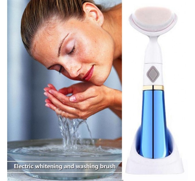 Ультразвуковая Щетка для умывания и чистки лица Pobling face cleaner (Blue)