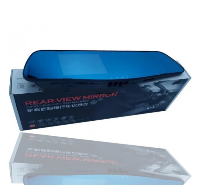 Автомобільний відеореєстратор дзеркало DVR Q9 1 камера (Black)