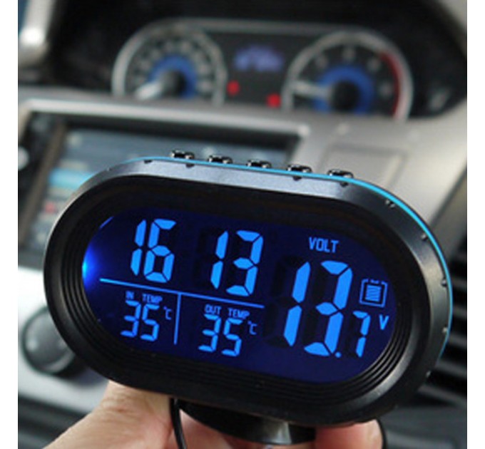 Електронні Автомобільні Годинники VST 7009V з підсвічуванням (Black)