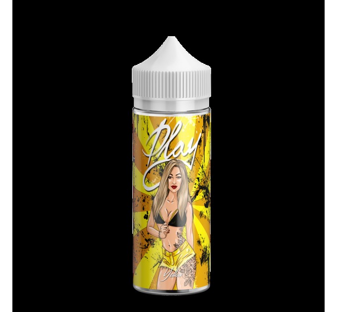 Жидкость для электронных сигарет PLAY Yellow 1.5 мг 120 мл (Ананас+ апельсин+ментол)