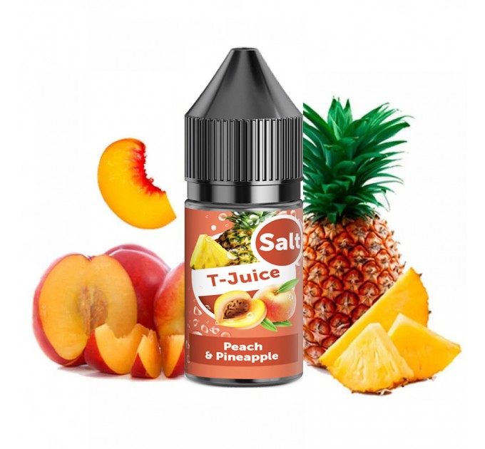 Жидкость для POD систем T-Juice Salt Peach Pineapple 30 мл 50 мг (Персик Ананас)