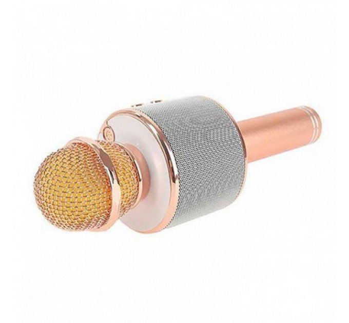 Мікрофон для караоке WS 858 (Rose Gold)