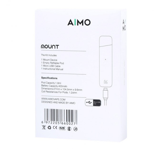 Стартовий набір AIMO Mount Pod System 400mAh Kit Metal Silver
