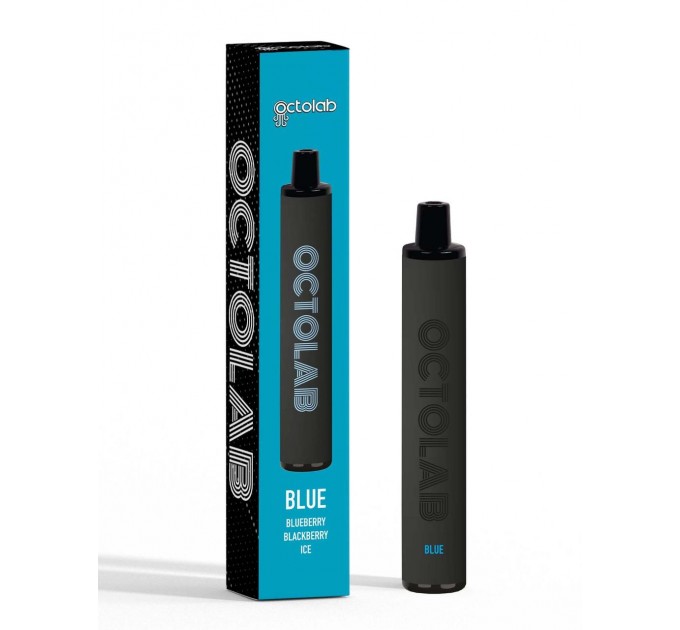 Одноразовая электронная сигарета Octolab Pod 950mAh 5.5ml 1600 затяжек Kit 50 мг Blue - Голубика Черника Лёд
