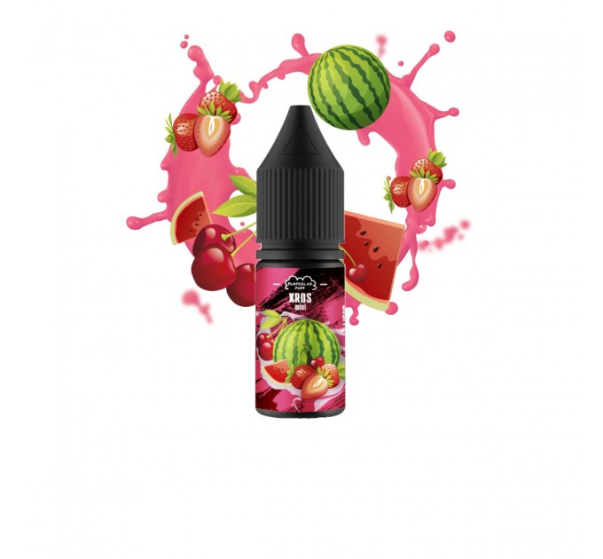 Рідина для POD систем Flavorlab XROS Salt Watermelon Strawberry Cherry 10 мл 65 мг (Кавун Полуниця Вишня)