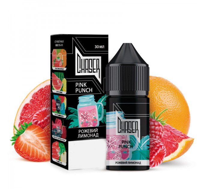 Жидкость для POD систем CHASER Black PINK PUNCH 30 мл 50 мг (Грейпфрут, малина, клубника)