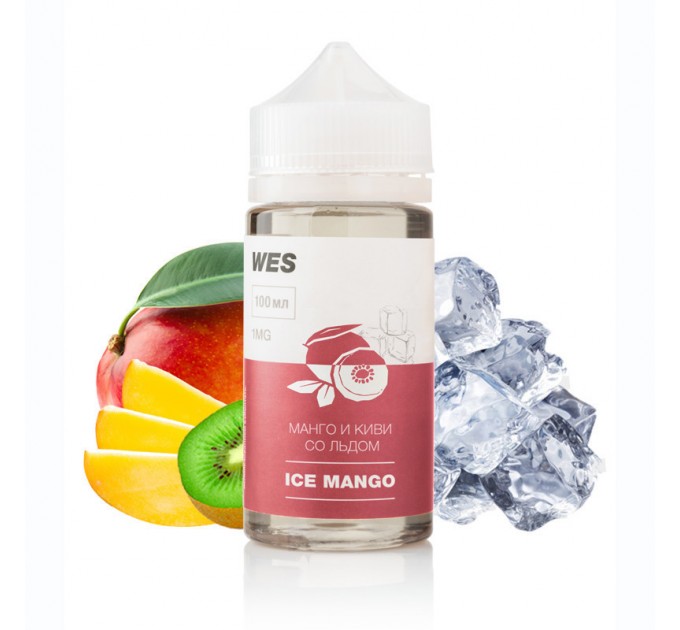 Жидкость для электронных сигарет WES Ice Mango 0 мг 100 мл (Манго и киви со льдом)
