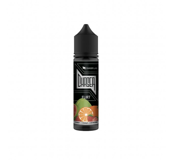 Жидкость для электронных сигарет CHASER Black Organic FLIRT 60 мл 3 мг (Гуава, зеmlяника, апельсин )