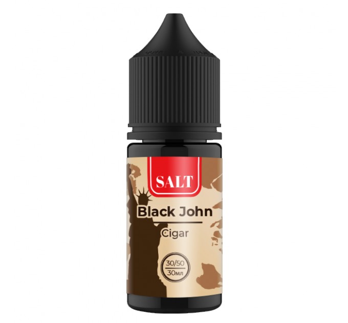 Рідина для POD систем Black John Salt Сигар 30 мг 30 мл (Класичний сигарний деревний смак)