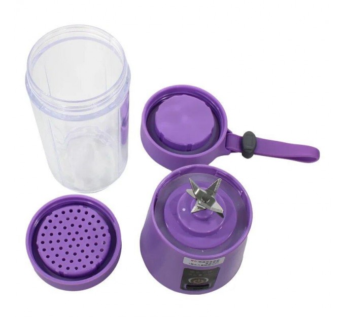 Блендер Juice Cup HM-03 USB портативний (Purple, 4 ножі)