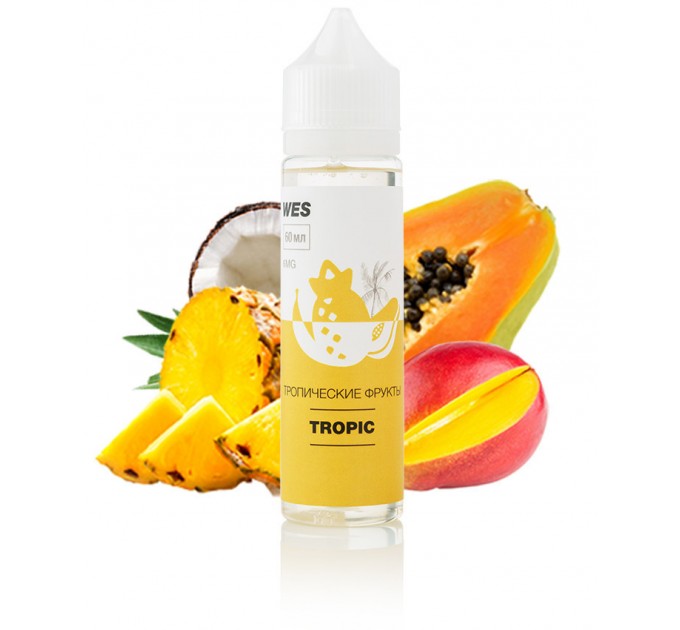 Жидкость для электронных сигарет WES Tropic 0 мг 60 мл (Тропические фрукты)