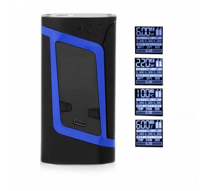 Електронна сигарета Smok Alien TC 220W Kit (Чорно/Синій)