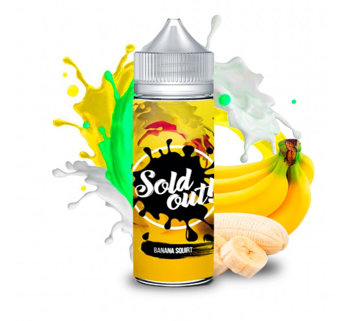 Рідина для електронних сигарет Sold Out Banana Squirt 6 мг 120 мл (Банановий кейк)