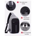 Городской рюкзак антивор Bobby Mini с защитой от карманников и USB-портом для зарядки (Gray Black)