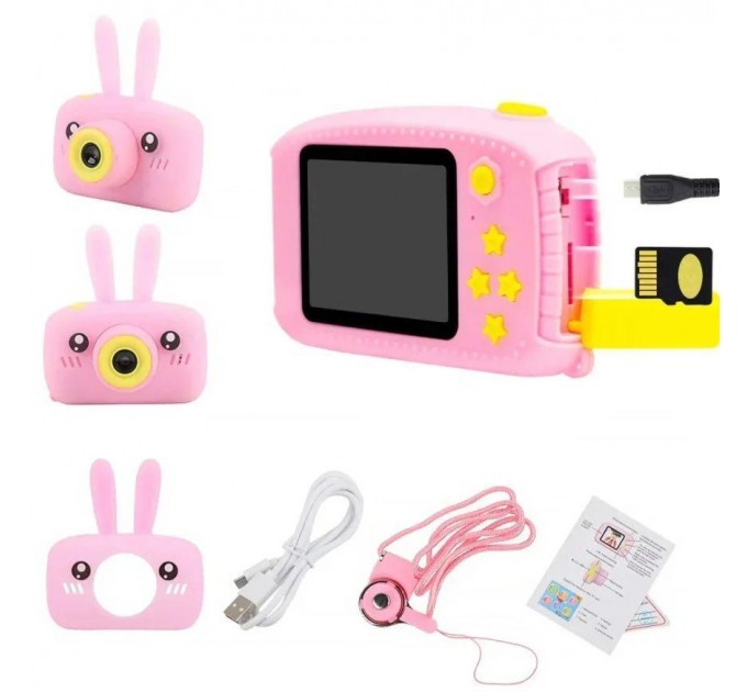 Фотоаппарат детский зайчик Bunny GM-30 (Pink) 