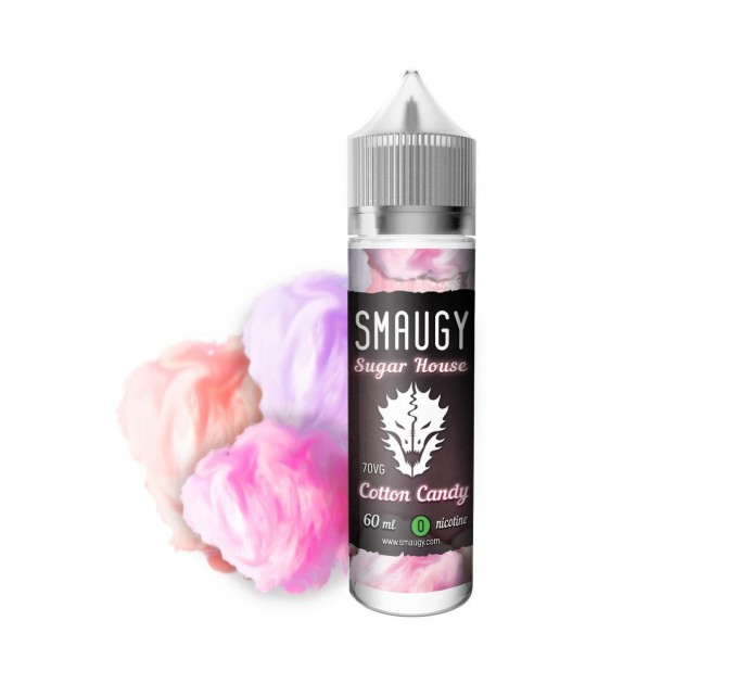 Жидкость для электронных сигарет SMAUGY Сotton Candy 0 мг 60 мл (Сладкая вата)