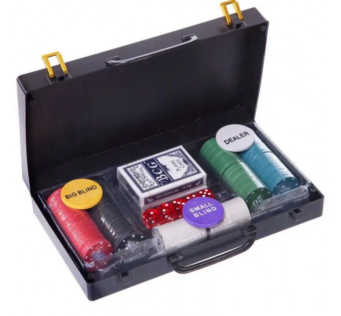 Набір покерний в кейсі №200S-C (200 фішок, Black)