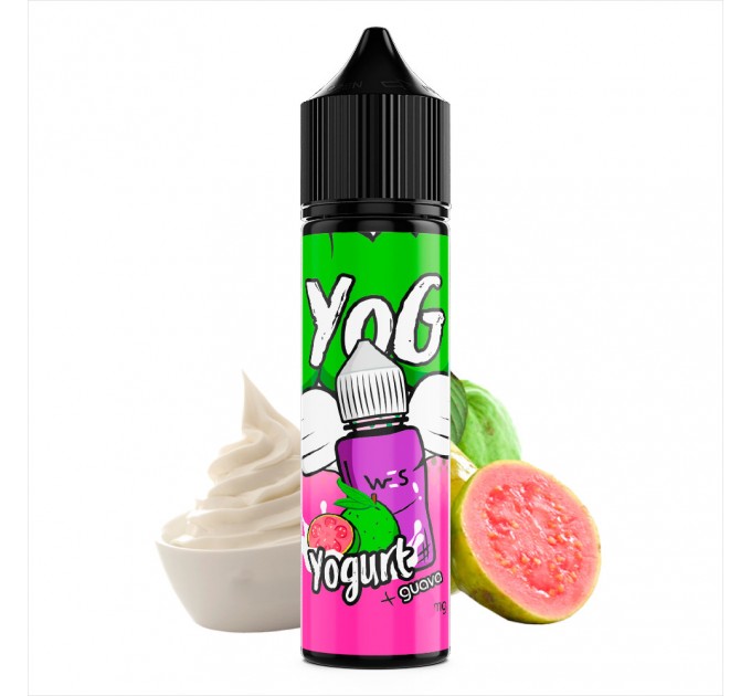 Жидкость для электронных сигарет WES Split ™ Yog 0 мг 60 мл (Йогурт с гуавой)