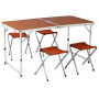 Стіл валіза розкладний зі стільцями Folding Table 13310 (Коричневий)