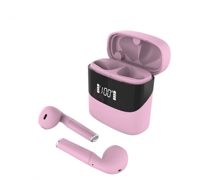 Бездротові навушники P23 TWS з боксом для заряджання Pink