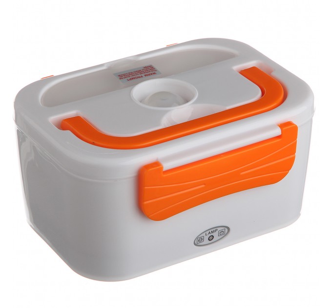 Ланчбокс Lunch Box w-13 12V лоток для їжі з підігрівом White Red