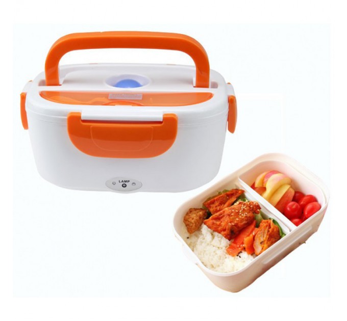 Ланчбокс Lunch Box w-13 12V лоток для еды с подогревом White Red