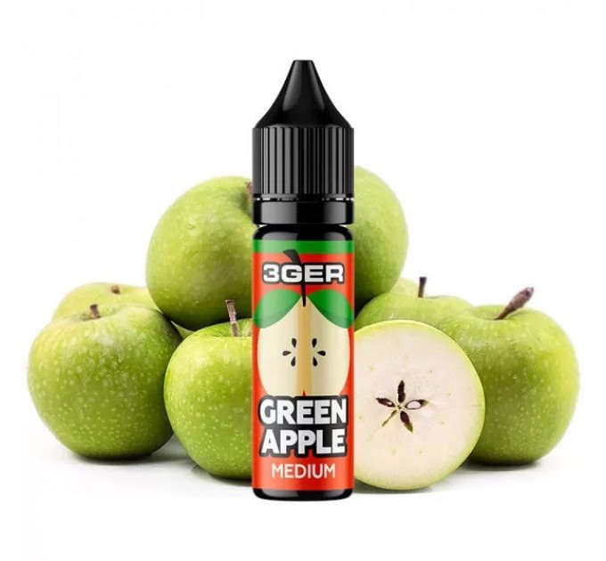 Жидкость для POD систем 3GER Salt Green Apple 15 мл 50 мг (Зеленое яблоко)