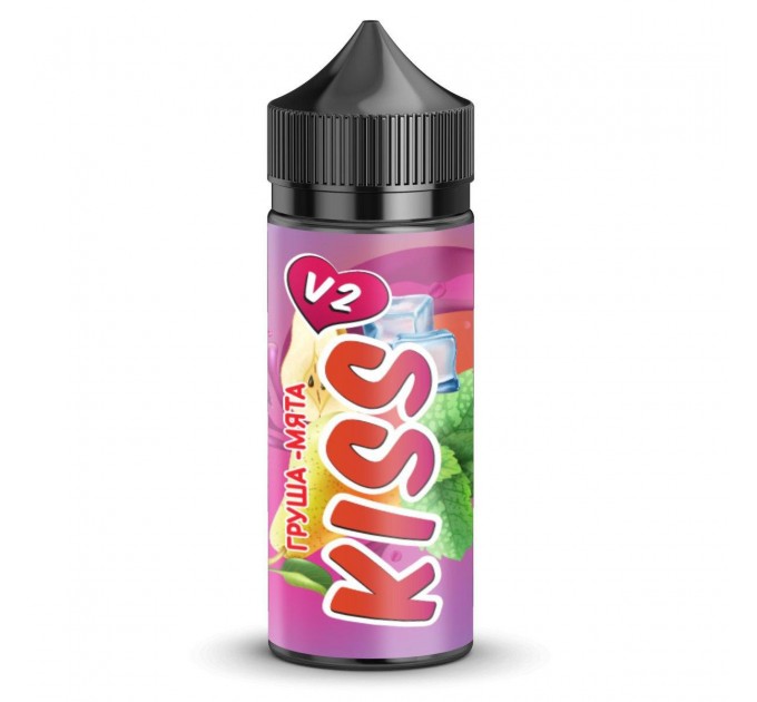 Рідина для електронних сигарет KISS V2 0 мг 100 мл (груша-м'ята)