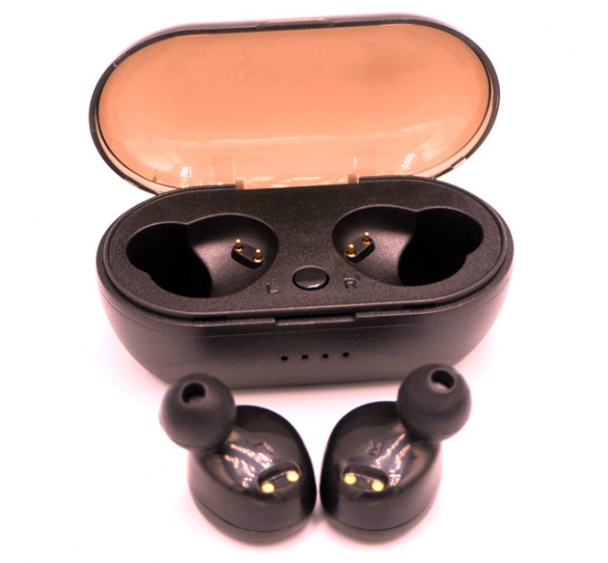 Бездротові вакуумні блютуз навушники TWS-2 з кейсом Black