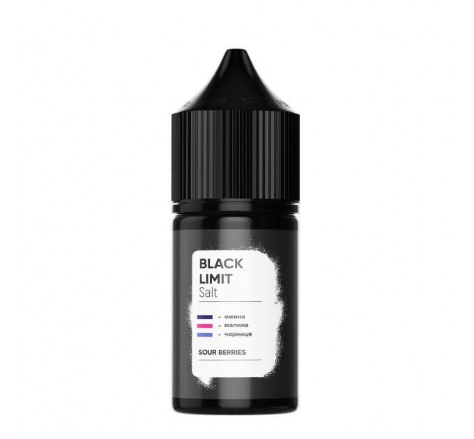 Набор заправки для самозамеса на солевом никотине Black Limit Sour Berries 30 мл 50 мг (Ежевика, голубика, малина)