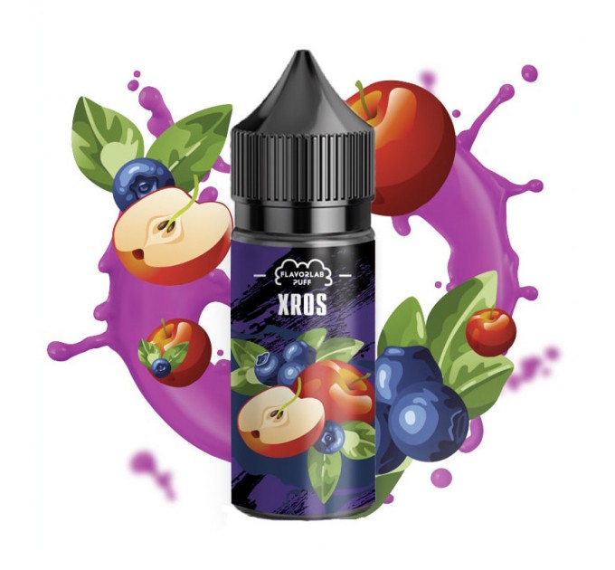 Жидкость для POD систем Flavorlab XROS Salt Blueberry Apple 30 мл 65 мг (Черника яблоко)