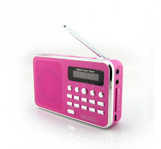 Портативный fm - Радио Приемник Yuegan YG-75 (Pink)