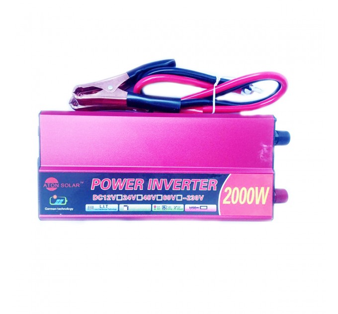 Инвертор Aton Solar Power 2000W 023 c 12V на 220V (розетка, USB)