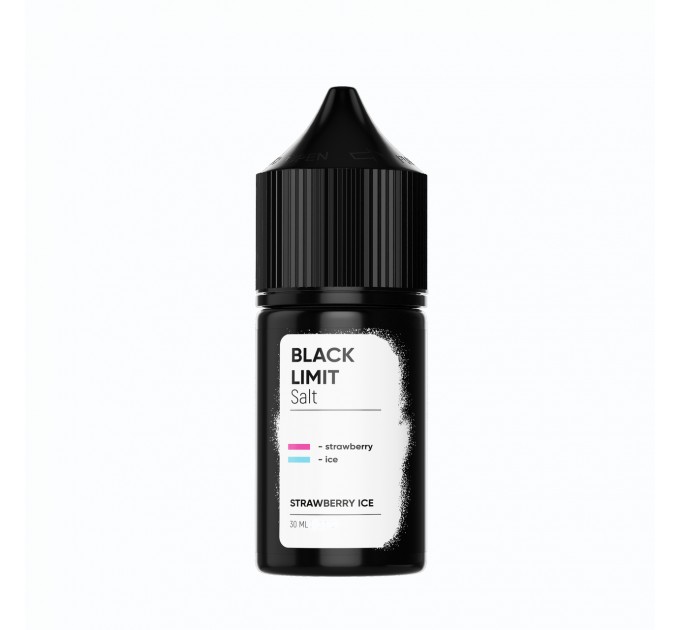 Жидкость для POD систем Black Limit Salt Strawberry Ice 30 мл 30 мг (Микс клубники с земляникой)