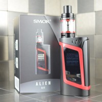 Електронна сигарета Smok Alien TC 220W Kit (Чорно/Червоний)