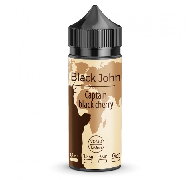 Жидкость для электронных сигарет Black John Captain black cherry 3 мг 120 мл (Вишнёвая сигара)