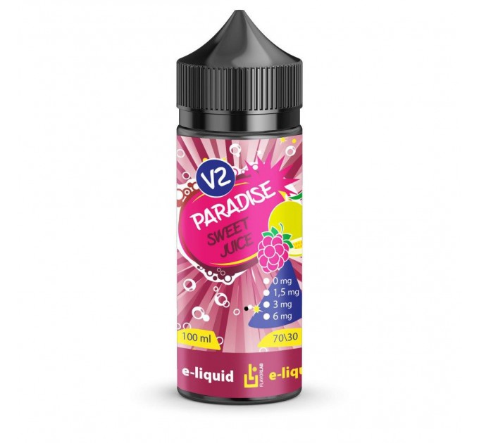 Жидкость для электронных сигарет Paradise V2 Sweet juice 3 мг 100 мл (Малина - дыня)