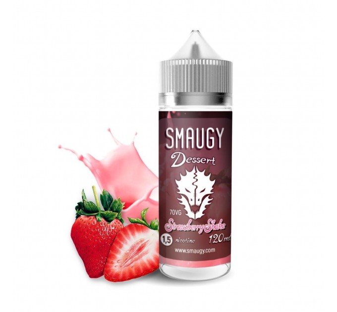 Рідина для електронних сигарет SMAUGY Strawberry Shake 1.5 мг 120 мл (Полуничний шийк)