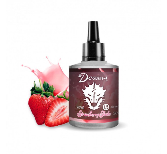 Рідина для електронних сигарет SMAUGY Strawberry Shake 1.5 мг 30 мл (Полуничний шийк)