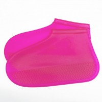 Бахилы на обувь силиконовые от воды и грязи (M, Pink) 