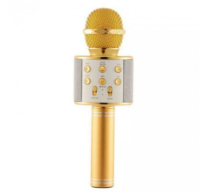 Микрофон для караоке WS 858 (Gold)