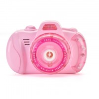 Генератор мыльных пузырей Bubble Camera Фотоаппарат (Pink) 