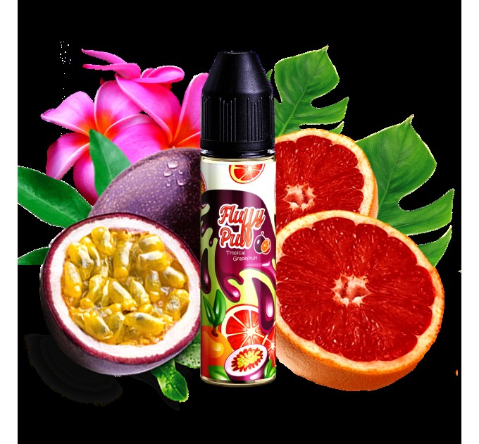 Жидкость для электронных сигарет Fluffy Puff Tropical Grapefruit 0 мг 60 мл (Грейпфрут + тропические фрукты и цветы)