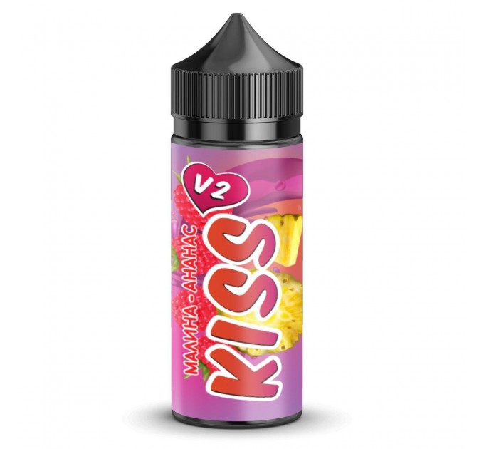 Жидкость для электронных сигарет KISS V2 3 мг 100 мл (Малина - ананас)