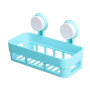 Полка на присосках прямокутна Bathroom Shelves (Blue)